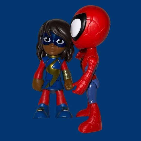 2021 Marvel Spidey & His Amazing Friends Team Ms Marvel & Spiderman Figures B21 - Picture 4 of 6